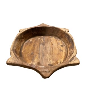 Old wooden turtle bowl (7809)