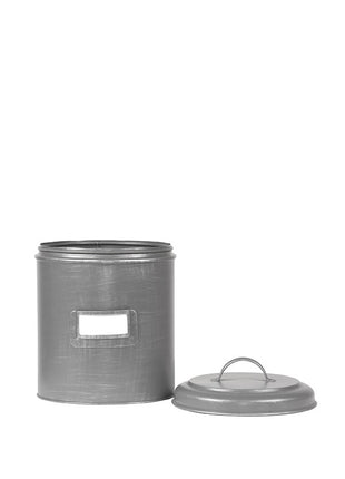 LABEL51 Opbergblik - Antiek grijs - Metaal - M - 14x14x20 cm