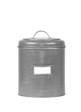 Opbergblik - Antiek grijs - Metaal - L - 18x18x24 cm
