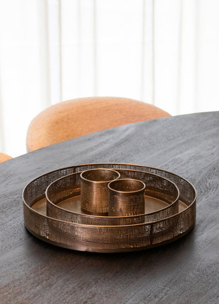 Dienbladen - Antiek goud - Metaal