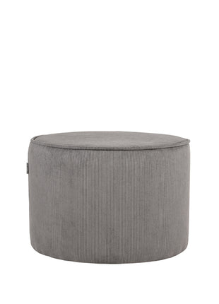 Poef Tibo - Donkergrijs - Ribcord
