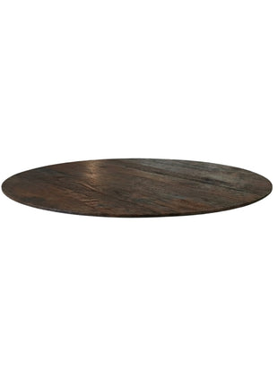 LABEL51 Eetkamertafel Tafelblad Rond - Espresso - Mangohout - 120 cm - Rond Sloppy