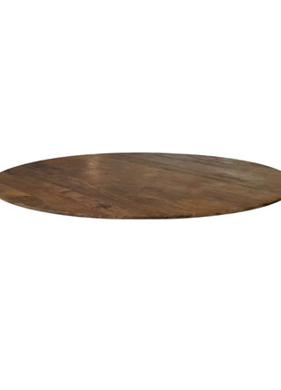LABEL51 Eetkamertafel Tafelblad Rond - Nature Smooth - Mangohout - 130 cm - Rond Sloppy