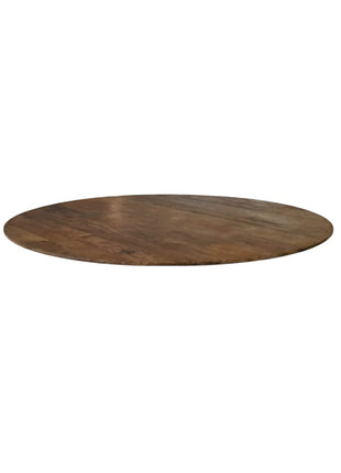 LABEL51 Eetkamertafel Tafelblad Rond - Nature Smooth - Mangohout - 120 cm - Rond Sloppy