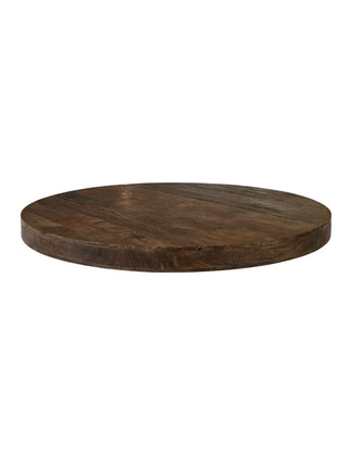 LABEL51 Eetkamertafel Tafelblad Rond - Espresso - Mangohout - 110 cm - Rond Straight