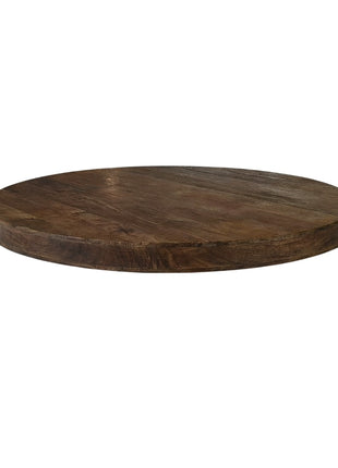 LABEL51 Eetkamertafel Tafelblad Rond - Espresso - Mangohout - 130 cm - Rond Straight