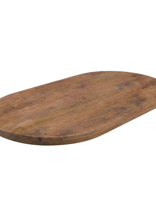 LABEL51 Eetkamertafel Tafelblad Halve Cirkel - Nature Smooth - Mangohout - 200 cm - Halve Cirkel