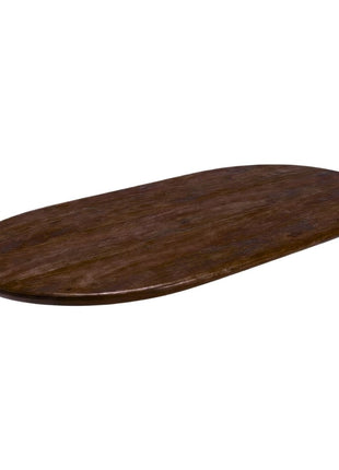 LABEL51 Eetkamertafel Tafelblad Halve Cirkel - Espresso - Mangohout - 220 cm - Halve Cirkel