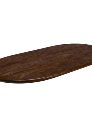 LABEL51 Eetkamertafel Tafelblad Halve Cirkel - Espresso - Mangohout - 240 cm - Halve Cirkel