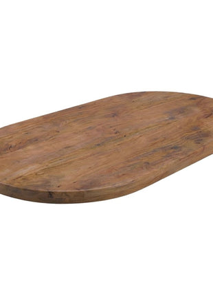 LABEL51 Eetkamertafel Tafelblad Halve Cirkel - Nature Smooth - Mangohout - 240 cm - Halve Cirkel