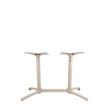 LABEL51 Eetkamertafel Tafelpoot Vouwbaar - Taupe - Metaal - 72 cm - Dubbel