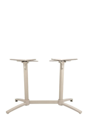 LABEL51 Eetkamertafel Tafelpoot Vouwbaar - Taupe - Metaal - 72 cm - Dubbel