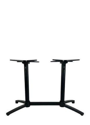 LABEL51 Eetkamertafel Tafelpoot Vouwbaar - Zwart - Metaal - 72 cm - Dubbel
