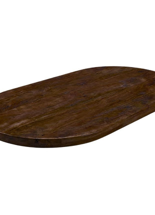 LABEL51 Eetkamertafel Tafelblad Halve Cirkel - Espresso - Mangohout - 240 cm - Halve Cirkel