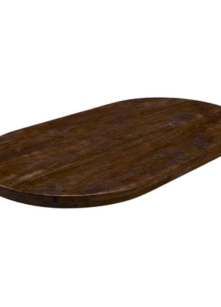 LABEL51 Eetkamertafel Tafelblad Halve Cirkel - Espresso - Mangohout - 220 cm - Halve Cirkel