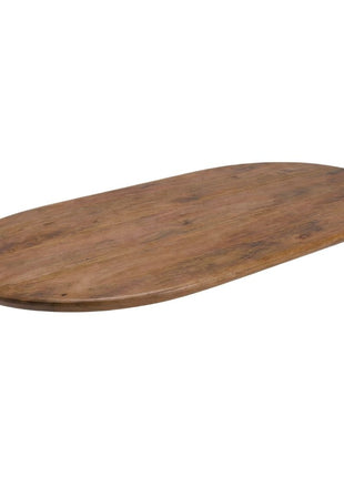 LABEL51 Eetkamertafel Tafelblad Halve Cirkel - Nature Smooth - Mangohout - 240 cm - Halve Cirkel