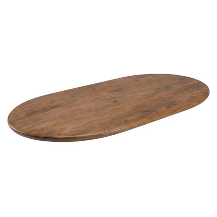 LABEL51 Eetkamertafel Tafelblad Halve Cirkel - Nature Smooth - Mangohout - 240 cm - Halve Cirkel