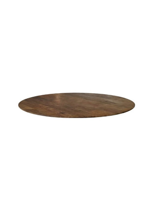LABEL51 Eetkamertafel Tafelblad Rond - Espresso - Mangohout - 110 cm - Rond Sloppy