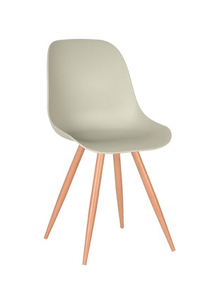 LABEL51 Eetkamerstoel Rimini - Breeze - PP - Naturel Houtlook Frame