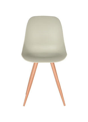 LABEL51 Eetkamerstoel Rimini - Breeze - PP - Naturel Houtlook Frame