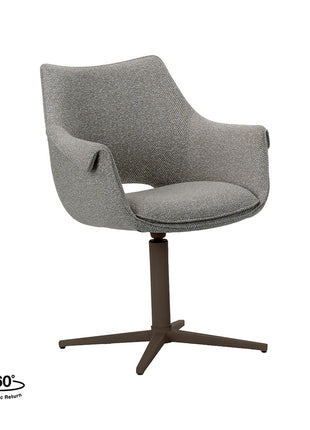 LABEL51 Eetkamerstoel Nozomi - Mushroom - Boucle - Brons Metalen Frame