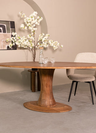 LABEL51 Eetkamertafel Craft - Nature Smooth - Mangohout - 200 cm - Ovaal