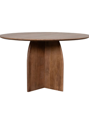 LABEL51 Eetkamertafel Mick - Nature Smooth - Mangohout - 130 cm - Rond