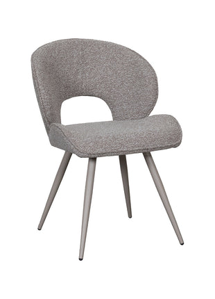 LABEL51 Eetkamerstoel Sakura - Mushroom - Boucle - Taupe Metalen Frame