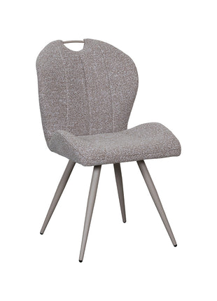 LABEL51 Eetkamerstoel Silly - Mushroom - Boucle - Taupe Metalen Frame