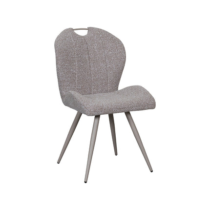 LABEL51 Eetkamerstoel Silly - Mushroom - Boucle - Taupe Metalen Frame