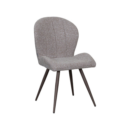 LABEL51 Eetkamerstoel Sil - Mushroom - Boucle - Brons Metalen Frame
