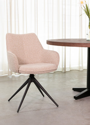 LABEL51 Eetkamerstoel Sawa - Naturel - Boucle