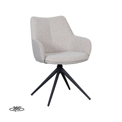 LABEL51 Eetkamerstoel Sawa - Naturel - Boucle