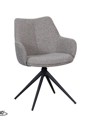LABEL51 Eetkamerstoel Sawa - Mushroom - Boucle