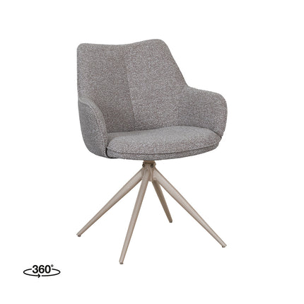 LABEL51 Eetkamerstoel Sawa - Mushroom - Boucle