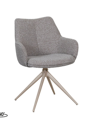 LABEL51 Eetkamerstoel Sawa - Mushroom - Boucle