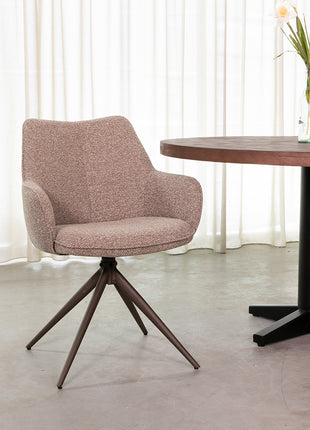 LABEL51 Eetkamerstoel Sawa - Mushroom - Boucle