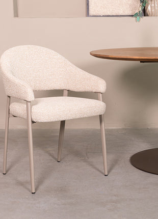 LABEL51 Eetkamerstoel Sora - Naturel - Boucle