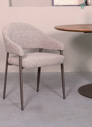 LABEL51 Eetkamerstoel Sora - Mushroom - Boucle