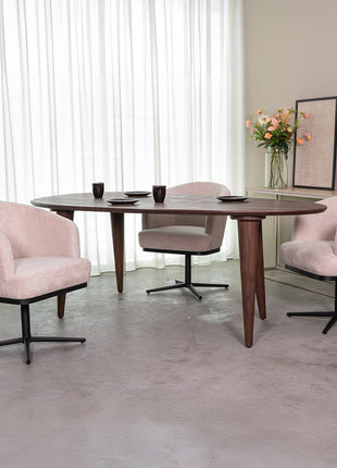 LABEL51 Eetkamertafel Fly - Espresso - Mangohout - 200 cm - Organisch