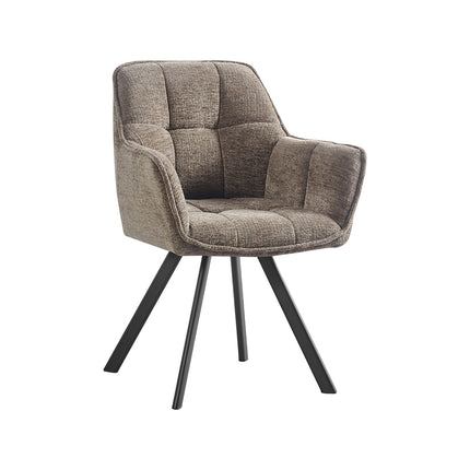 LABEL51 Eetkamerstoel Riley - Taupe - Geweven