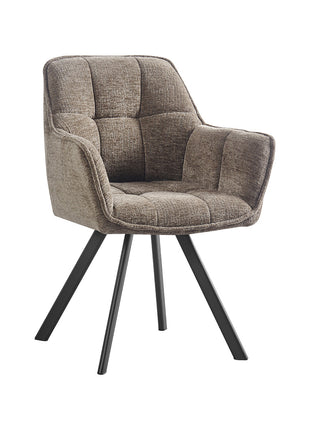 LABEL51 Eetkamerstoel Riley - Taupe - Geweven