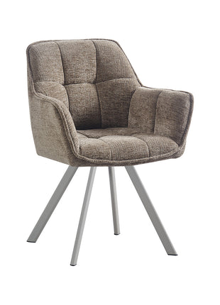LABEL51 Eetkamerstoel Riley - Taupe - Geweven
