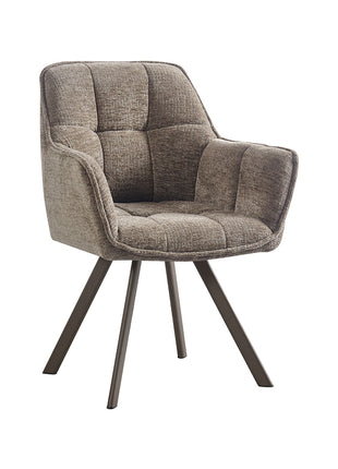 LABEL51 Eetkamerstoel Riley - Taupe - Geweven