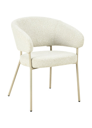 LABEL51 Eetkamerstoel Takumi - Naturel - Geweven - Beige Metale Frame