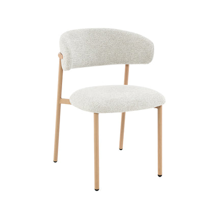 LABEL51 Eetkamerstoel Kaito - Naturel - Geweven - Naturel Houten Frame