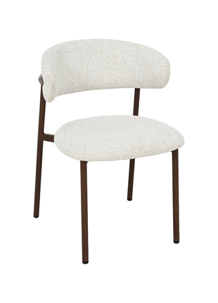 LABEL51 Eetkamerstoel Kaito - Naturel - Geweven - Walnoot Houten Frame