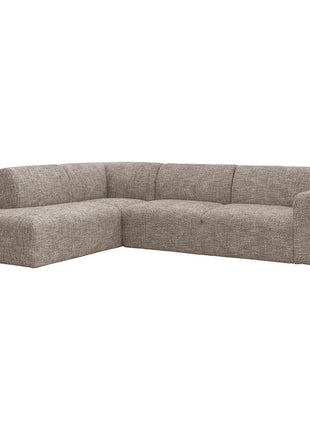 LABEL51 Hoekbank Verona - Taupe - Geweven - Links Voorstaand