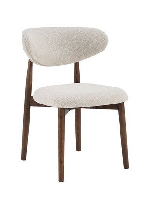 LABEL51 Eetkamerstoel Kyoto - Naturel - Geweven - Walnoot Houten Frame