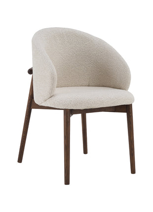 LABEL51 Eetkamerstoel Nagano - Naturel - Geweven - Walnoot Houten Frame